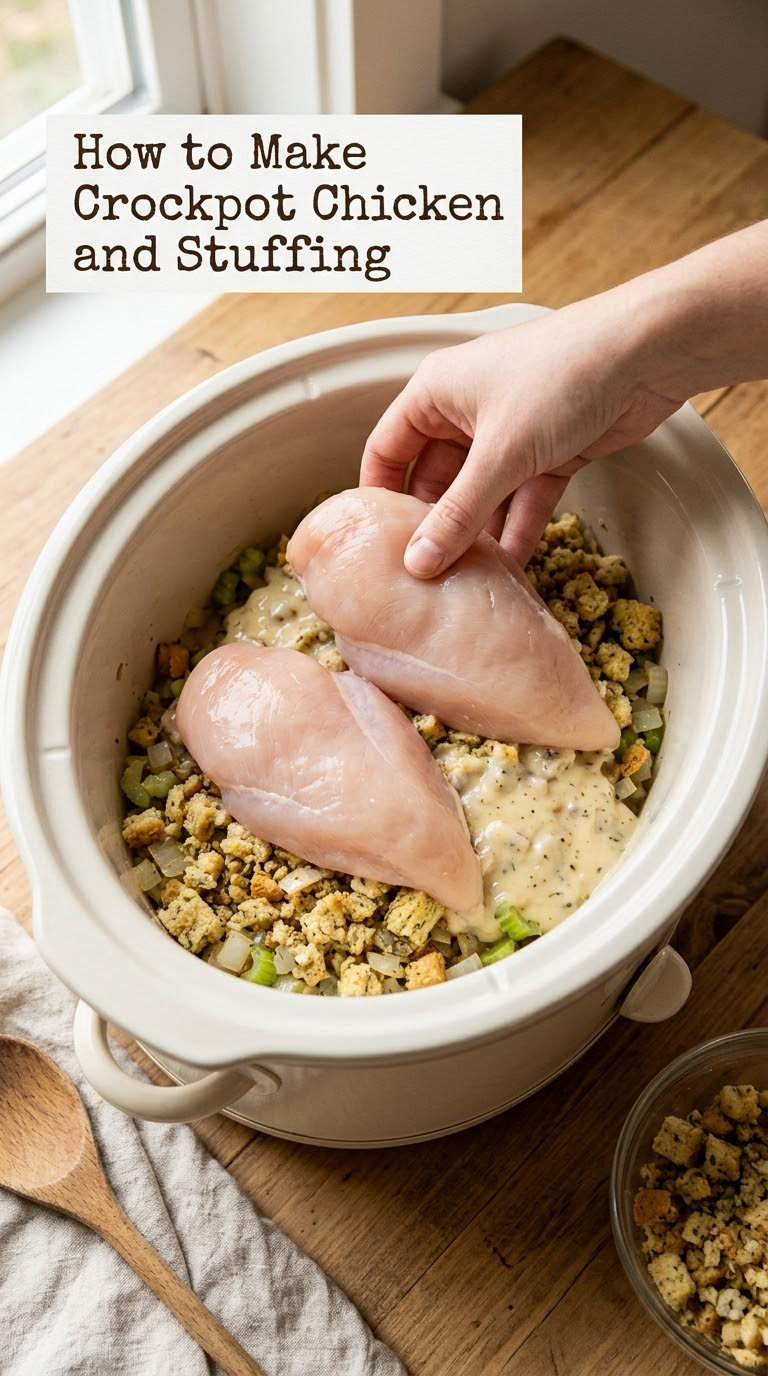 How to Make Crockpot Chicken and Stuffing