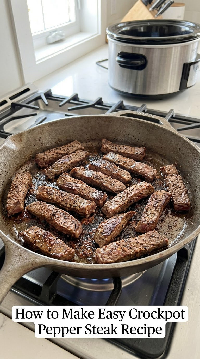 How to Make Easy Crockpot Pepper Steak Recipe