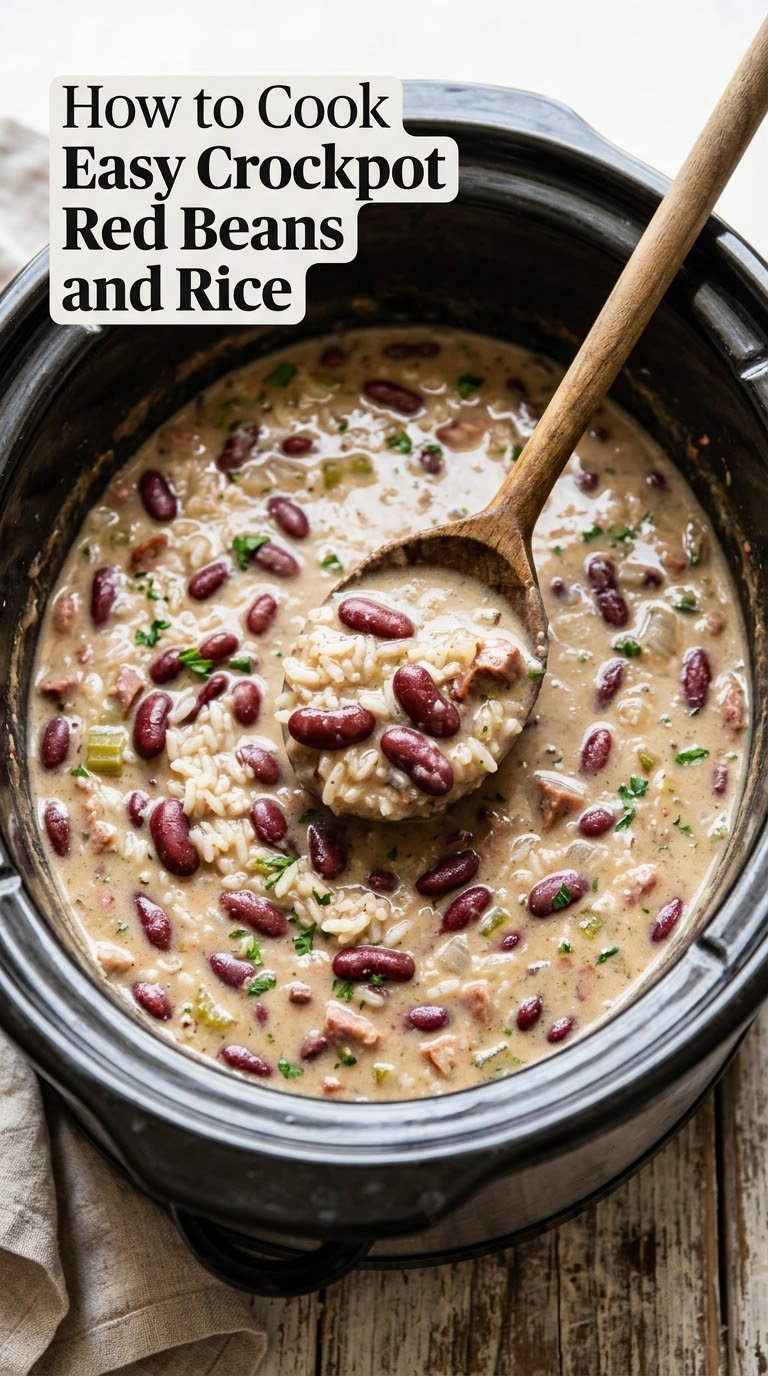 How to Cook Easy Crockpot Red Beans and Rice