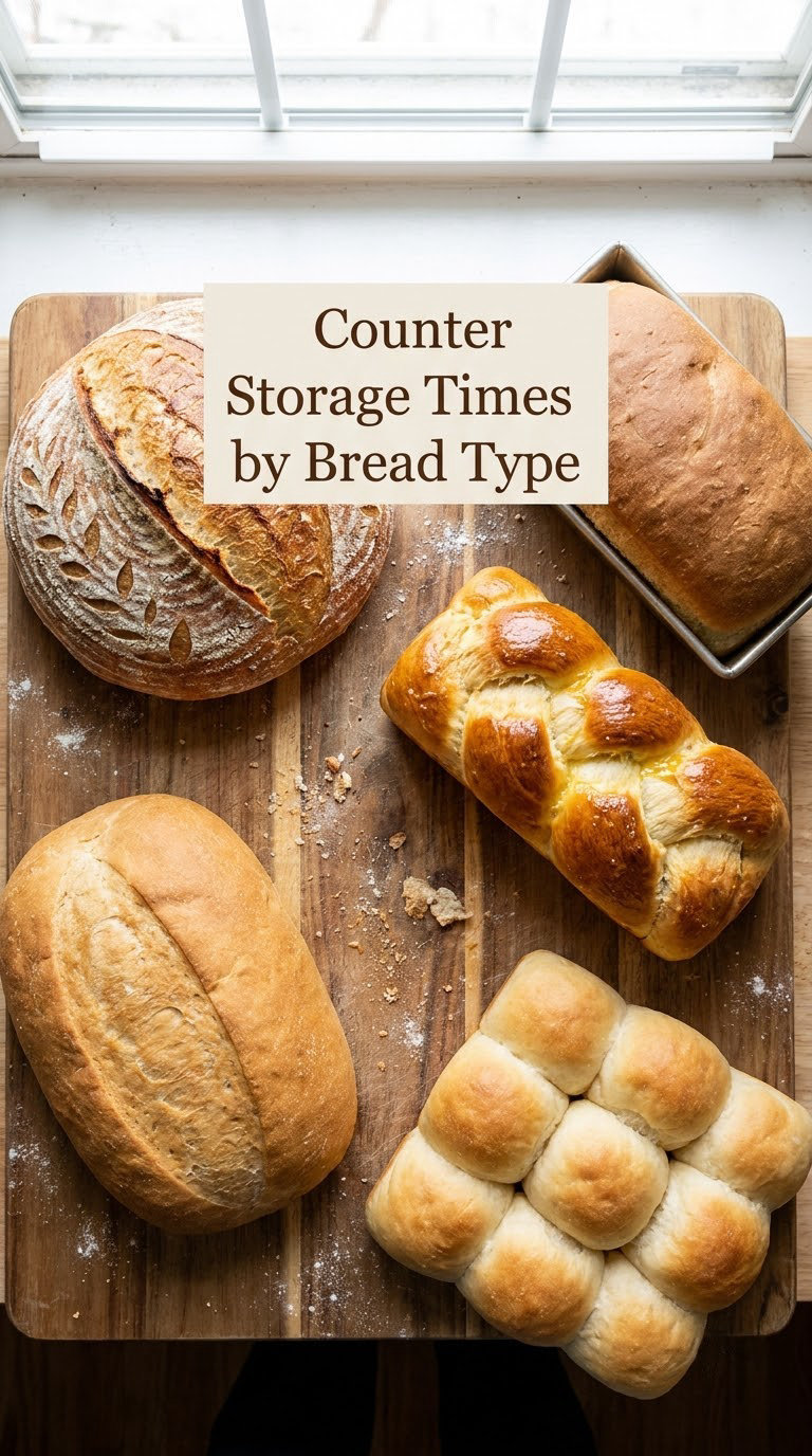 Counter Storage Times by Bread Type