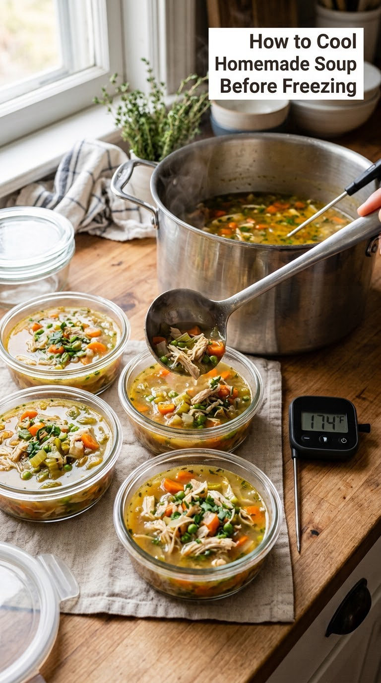 How to Cool Homemade Soup Before Freezing