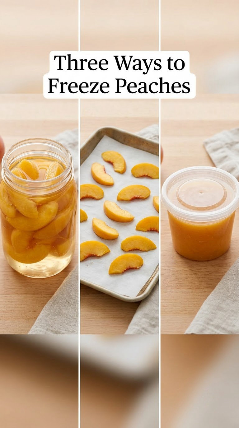 Three Ways to Freeze Peaches