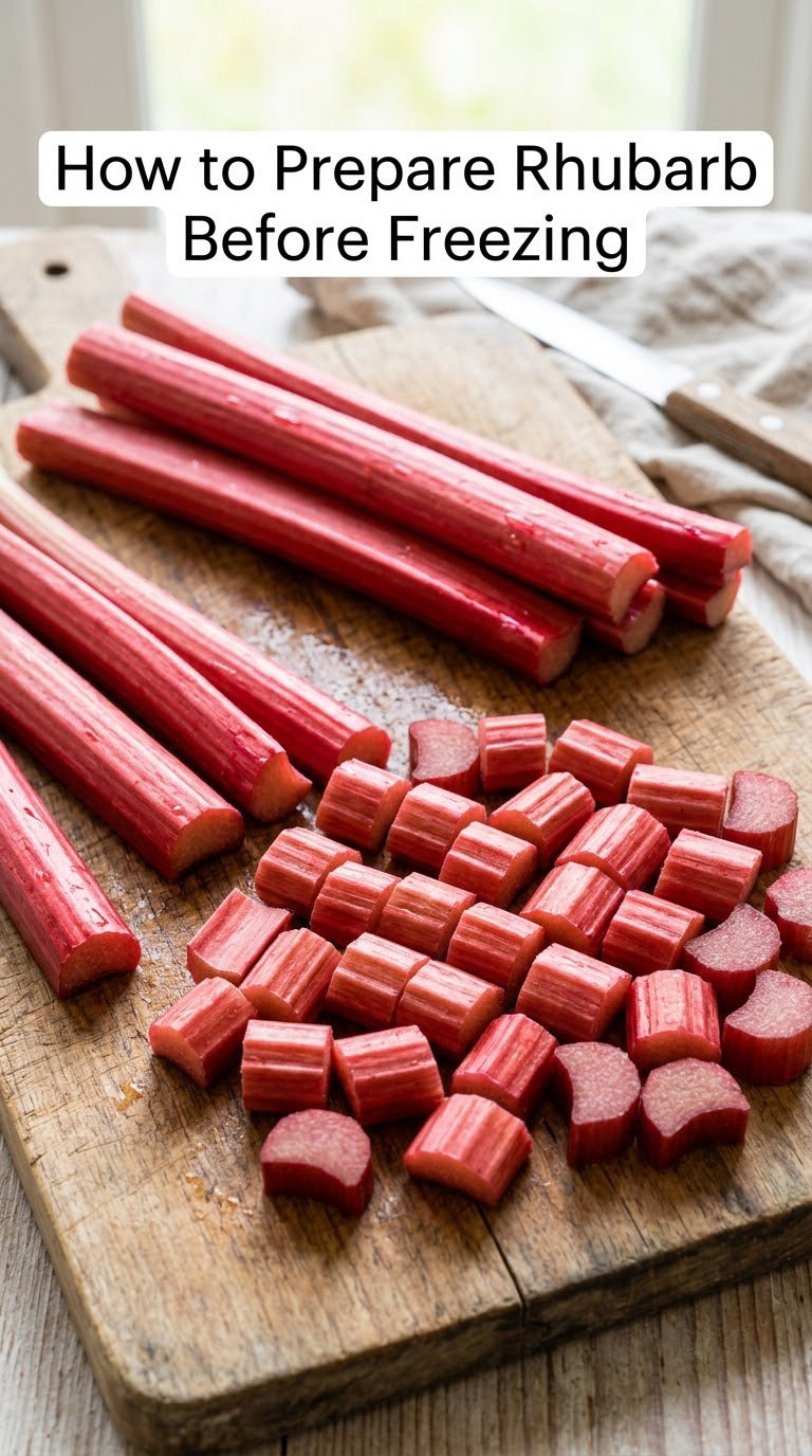 How to Prepare Rhubarb Before Freezing