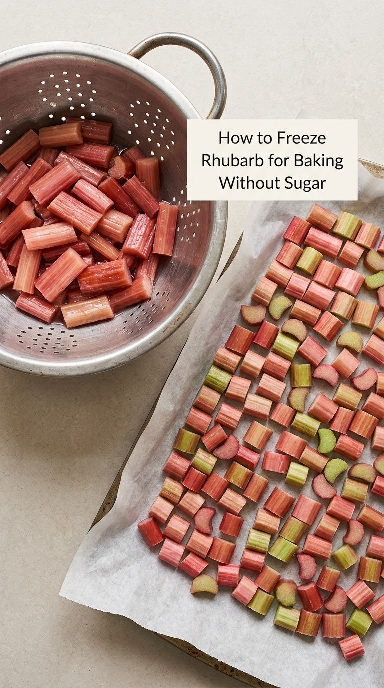How to Freeze Rhubarb for Baking Without Sugar