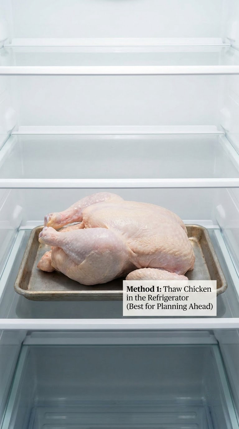 Method 1: Thaw Chicken in the Refrigerator (Best for Planning Ahead)