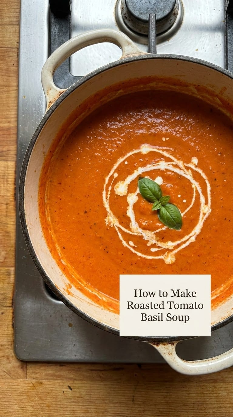 How to Make Roasted Tomato Basil Soup