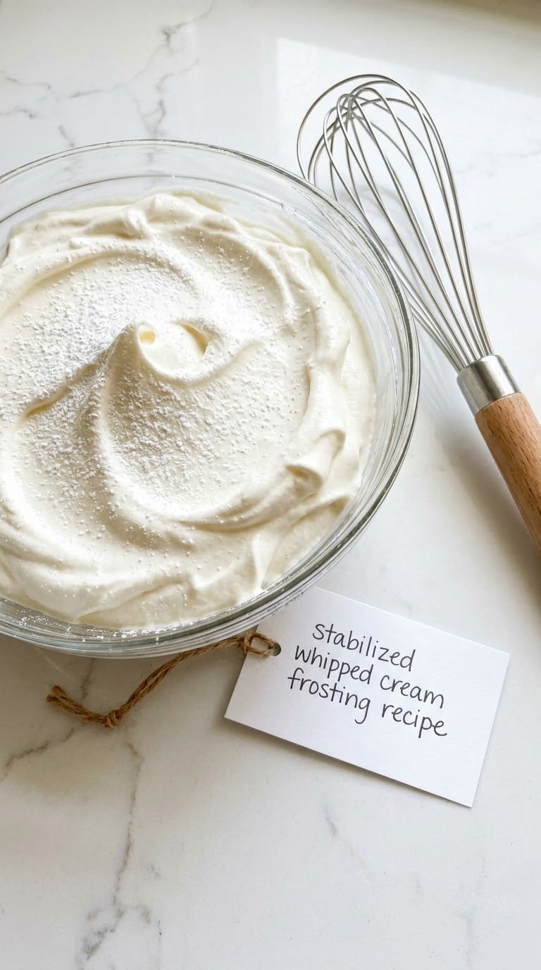 stabilized whipped cream frosting recipe