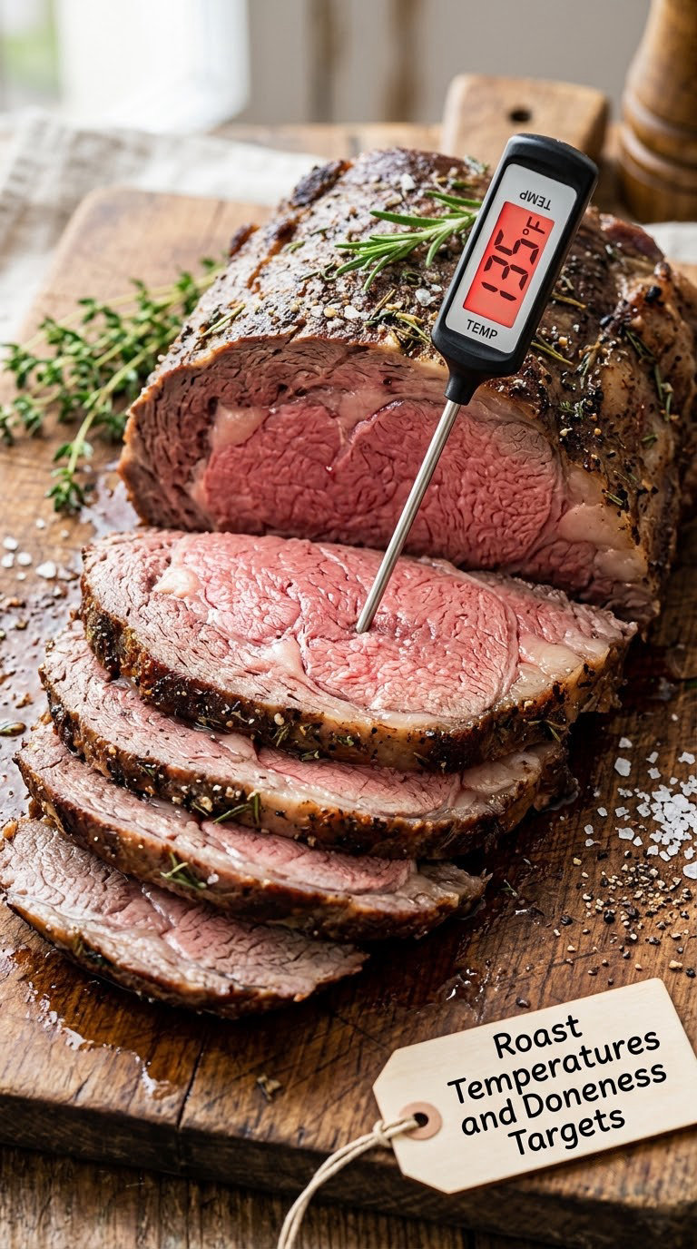 Roast Temperatures and Doneness Targets